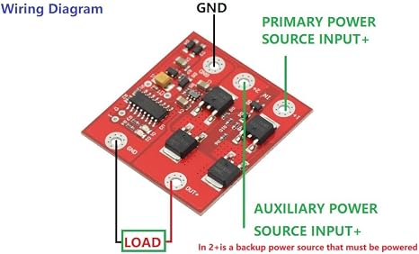 Módulo UPS Conmutador Automático 12V 8A Doble Fuente de Alimentación MOSFET - Imagen 4