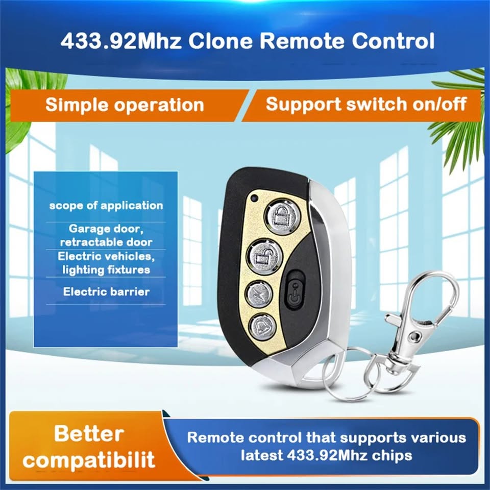 Control Rf 433 Mhz Copiador Duplicador Clonador Programable - Imagen 3