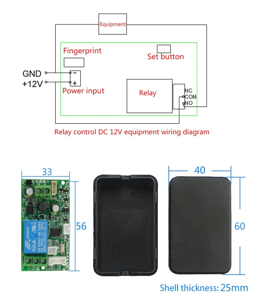 Placa De Control De Huellas Dactilares X5 Access Control 7-3 - Imagen 4