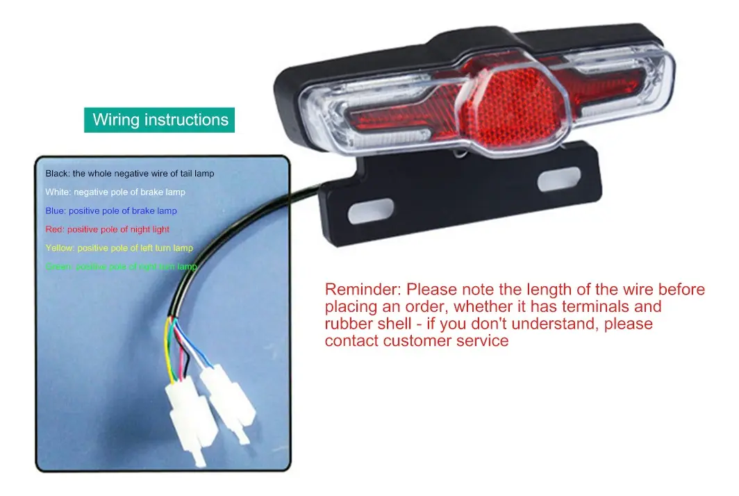 Luz Trasera De Freno 36-60v Rojo - Imagen 5