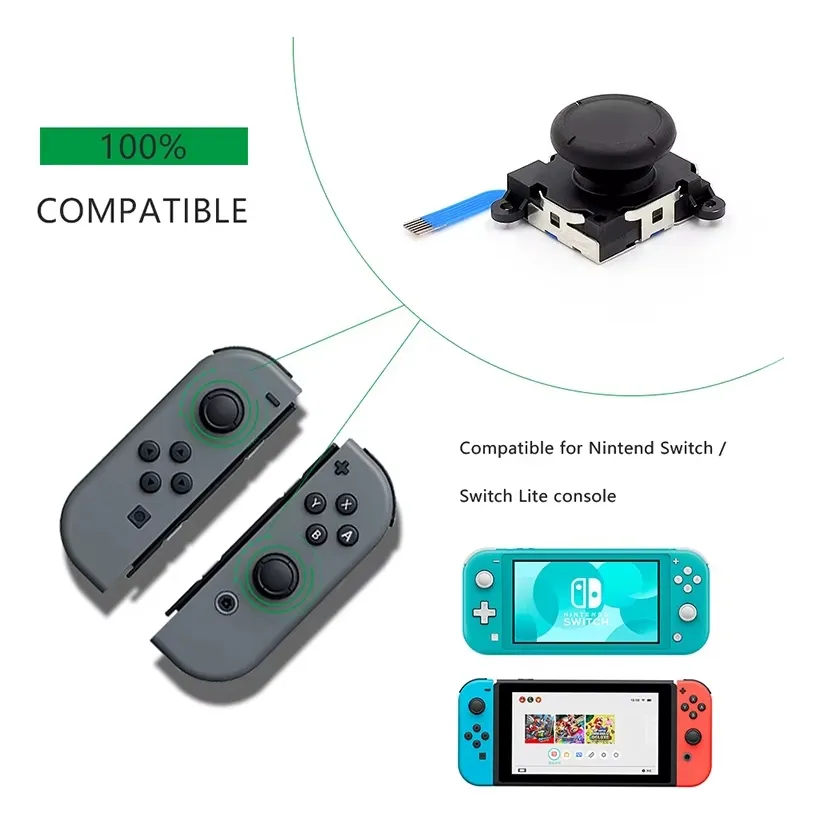 Joystick De Repuesto Para Nintendo Switch Negro - Imagen 4