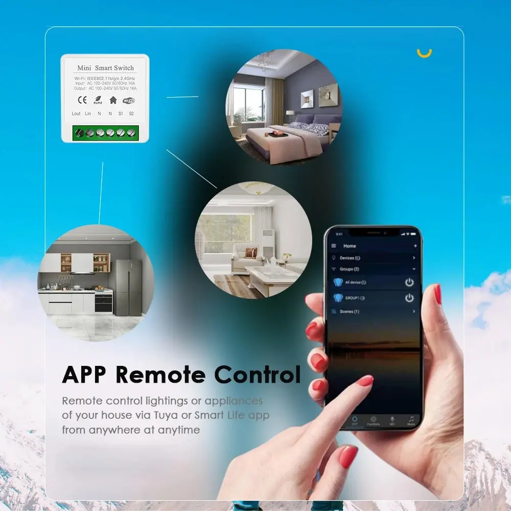 Mini Interruptor Zigbee 3.0 16a - Imagen 4