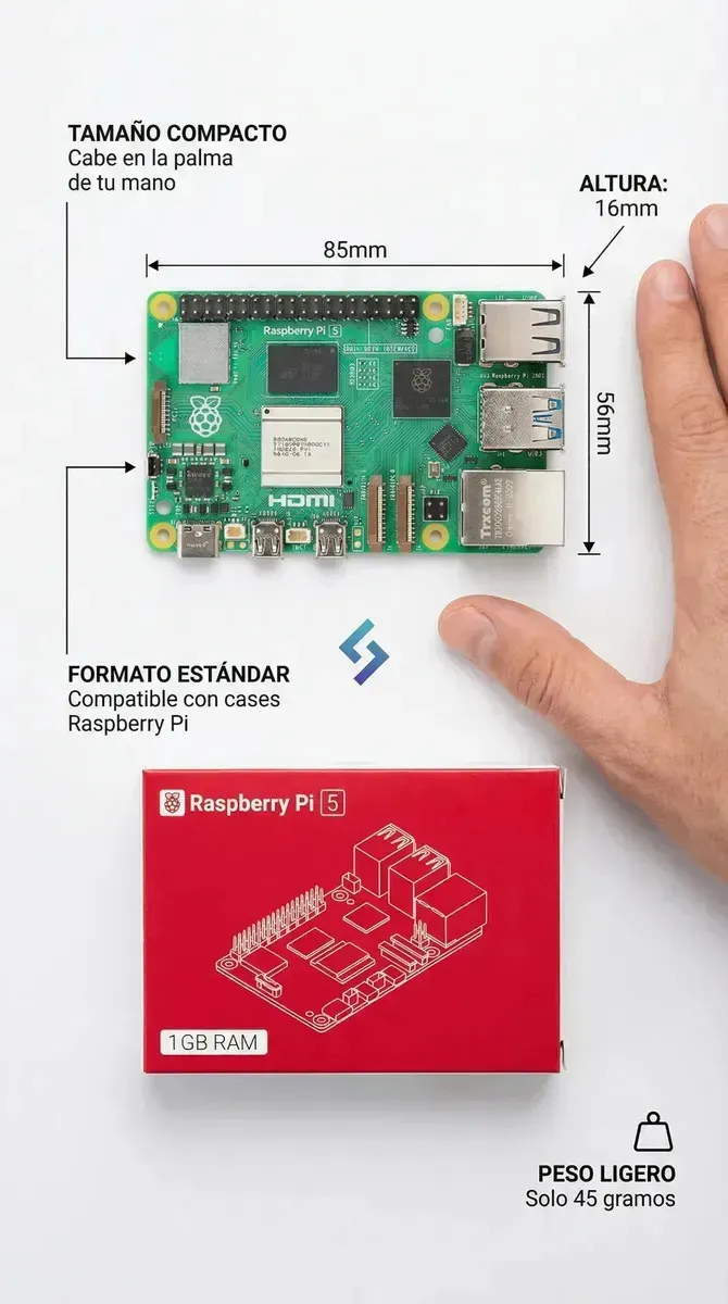 Raspberry Pi 5 1GB RAM Quad Core 2.4GHz - Imagen 4