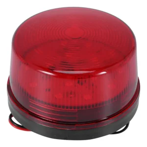 Luz LED Estroboscópica Roja 12V DC para Alarma de Seguridad – Sin Sonido