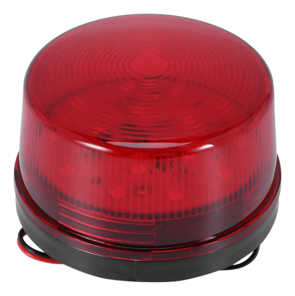 Luz LED Estroboscópica Roja 12V DC para Alarma de Seguridad – Sin Sonido