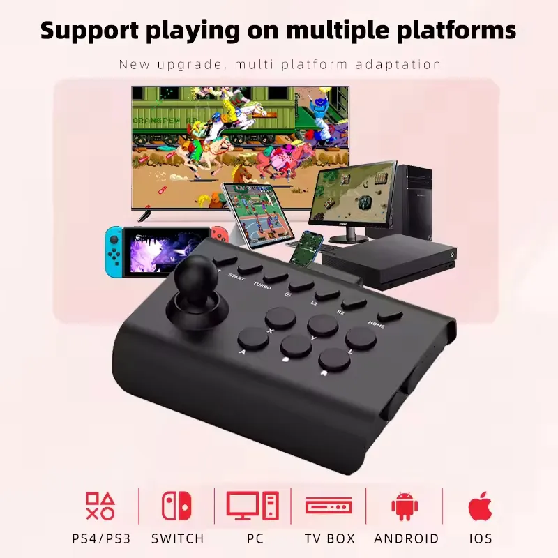 Mini Mando Compatible Pc, Ps4, Switch, Android Inalámbrico negro - Imagen 3