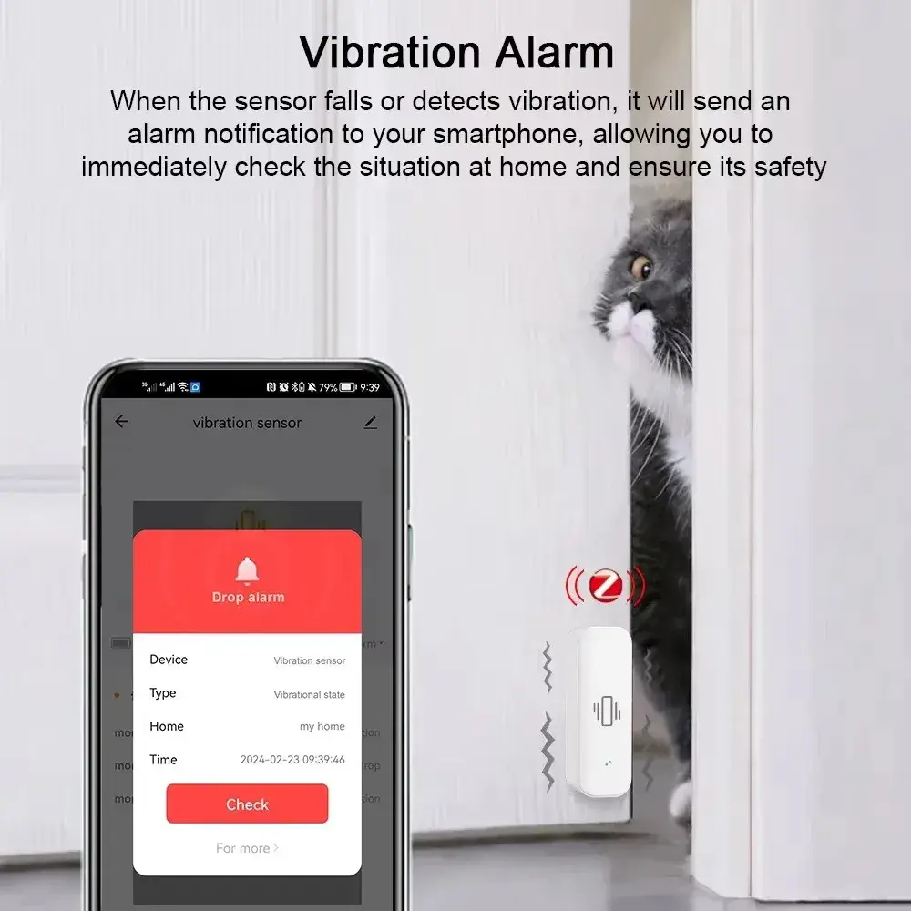 Sensor De Vibración Tuya Smartlife Zigbee Blanco - Imagen 4