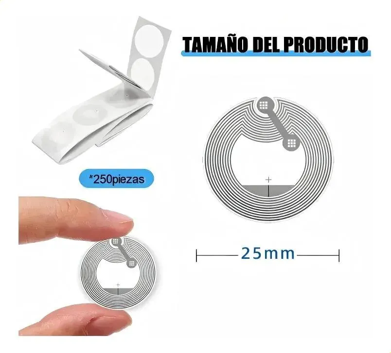 Etiquetas Adhesivas NFC NTAG213, pack 10 uni - Imagen 4