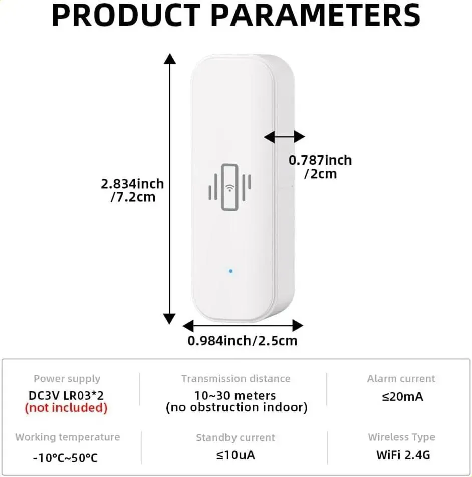 Sensor De Vibración Tuya Smartlife Zigbee Blanco - Imagen 3