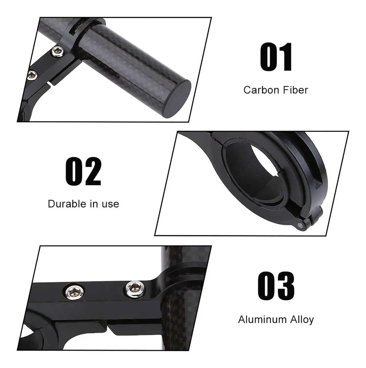 Extensor Soporte De Manillar De 10cm Negro - Imagen 4