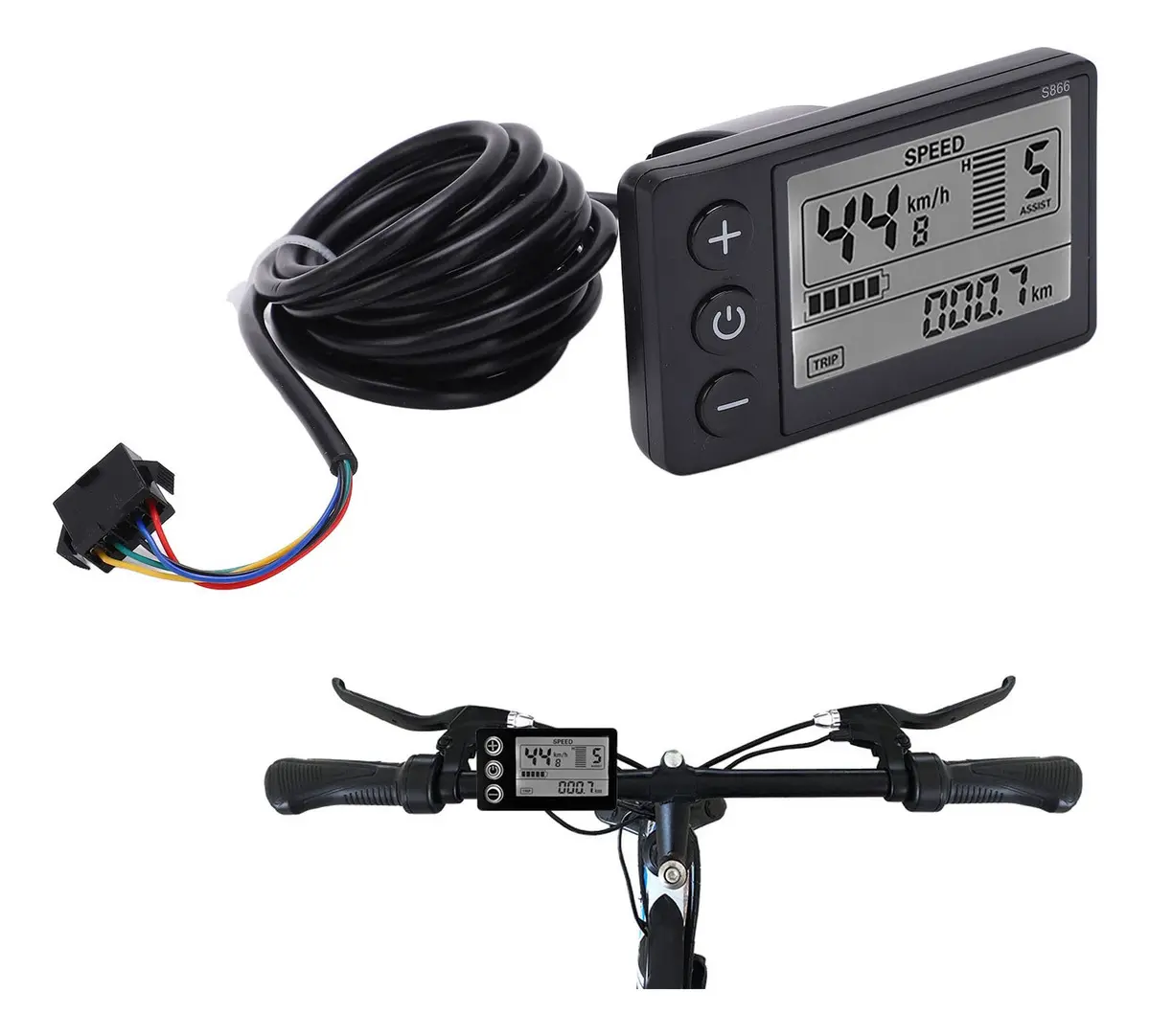 Pantalla LCD S866 3.1 Pulgadas Bicicleta Eléctrica 24V 36V 48V - Imagen 2