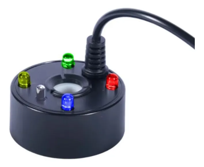 Nebulizador Ultrasónico de Agua 5V USB con Luces LED RGB Negro