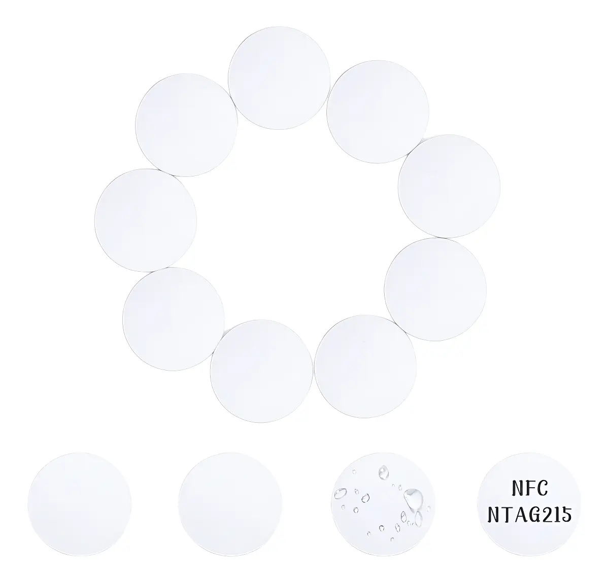Pack 20 Uni Etiquetas Nfc Ntag215, Blanco De Moneda - Imagen 2
