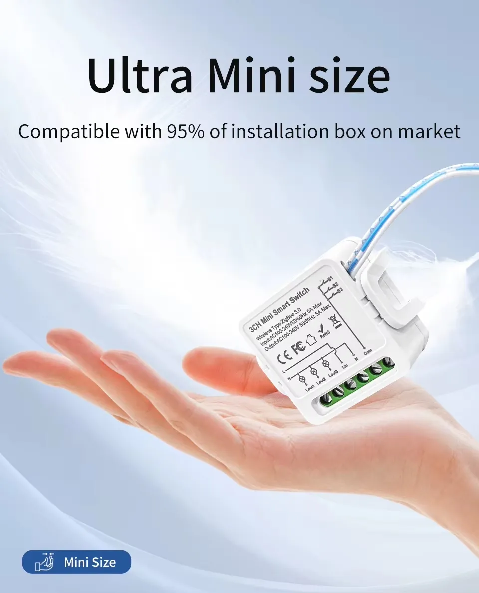 Switch Zigbee 2ch Tuya Smart Inteligente Blanco - Imagen 4