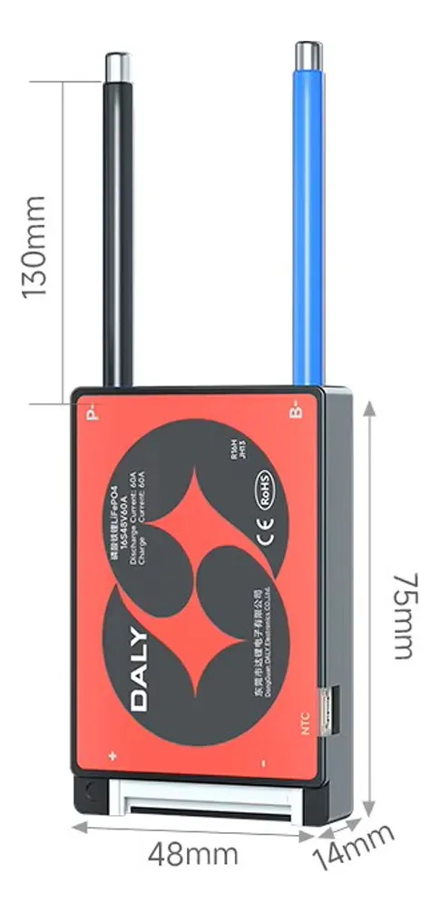 Bms Daly Lifepo4 4s 12v 60a - Imagen 2