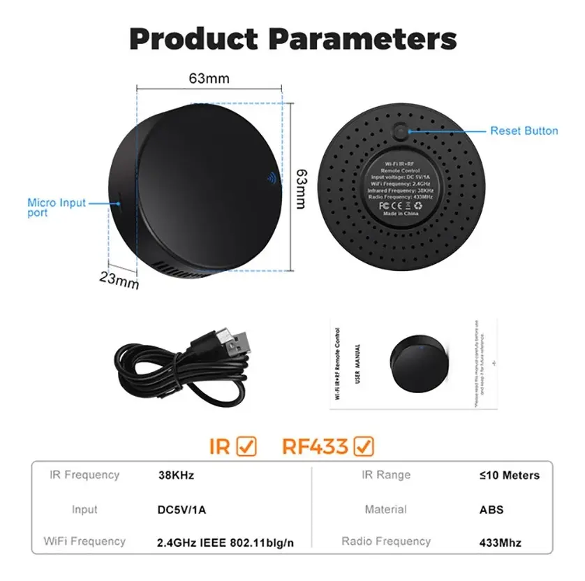 Control Universal Wifi Ir Y Rf Google, Alexa - Imagen 2