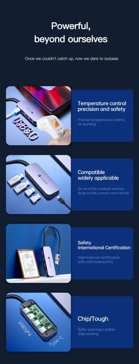 Hub USB 3.0 YHEMI de 4 Puertos – Velocidad de hasta 5 Gbps - Imagen 6