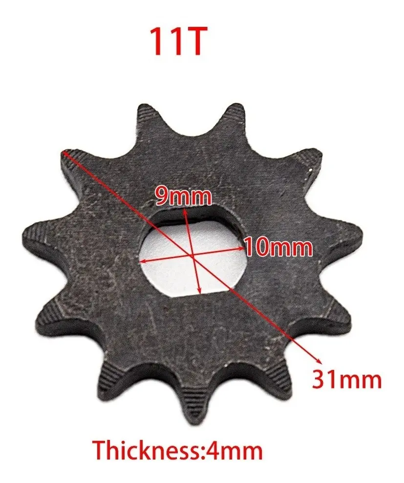 Piñón T8F de 11 Dientes para Motor de Patineta Eléctrica - Imagen 4