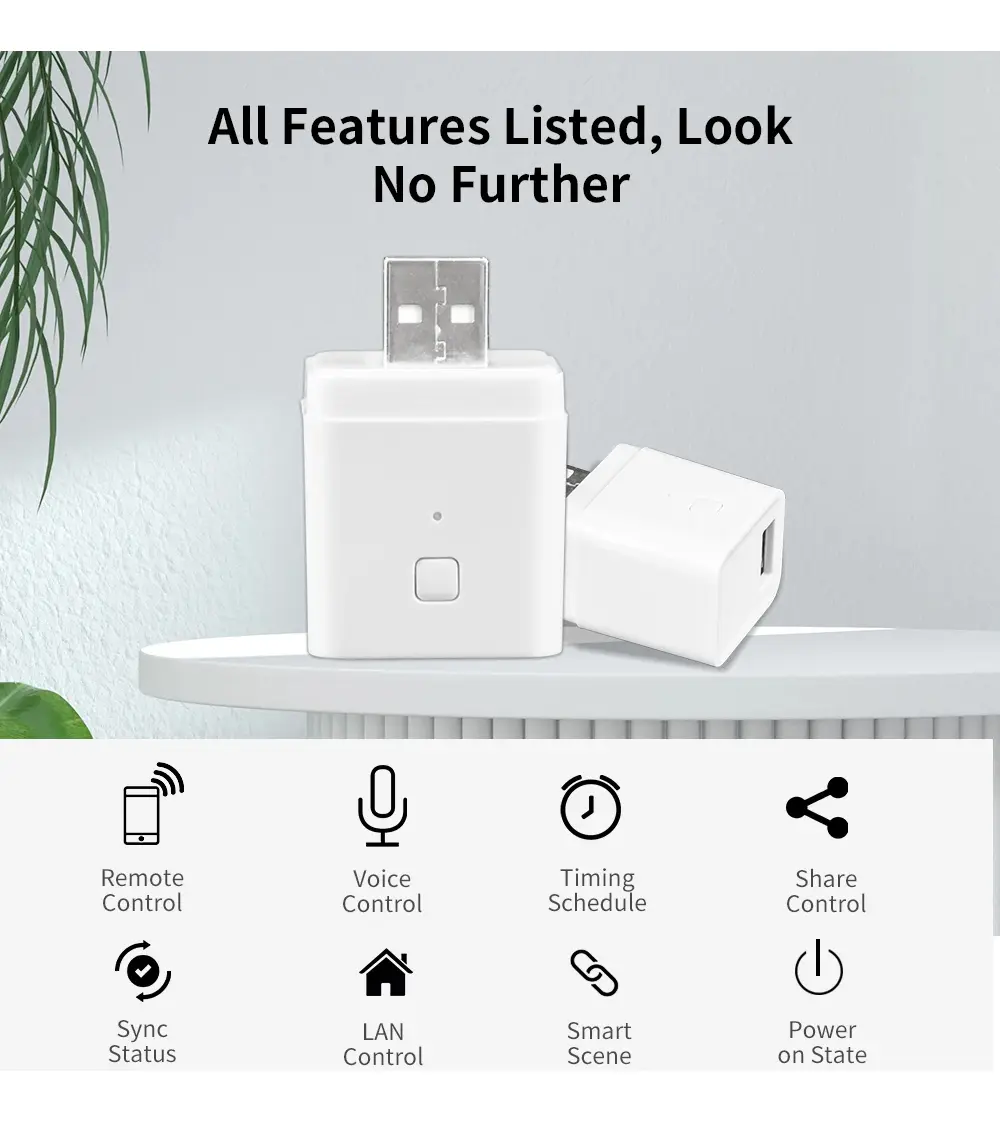 Usb Inteligente Tuya Usb Zigbee Blanco - Imagen 5