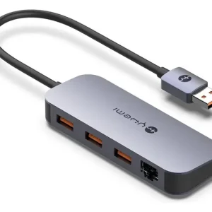 Hub USB 3.0 YHEMI de 4 Puertos – Velocidad de hasta 5 Gbps
