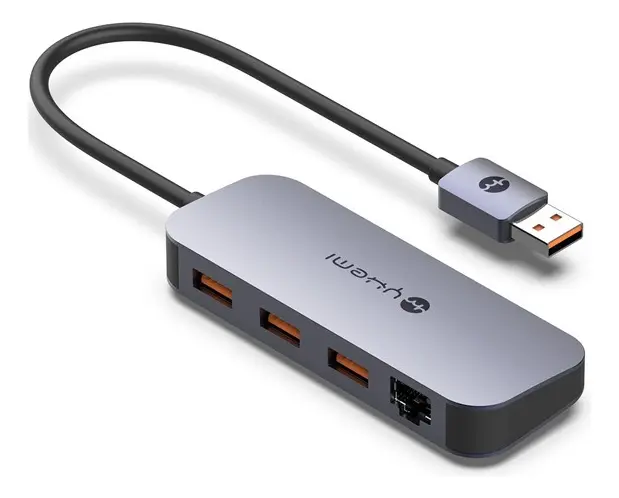 Hub USB 3.0 YHEMI de 4 Puertos – Velocidad de hasta 5 Gbps