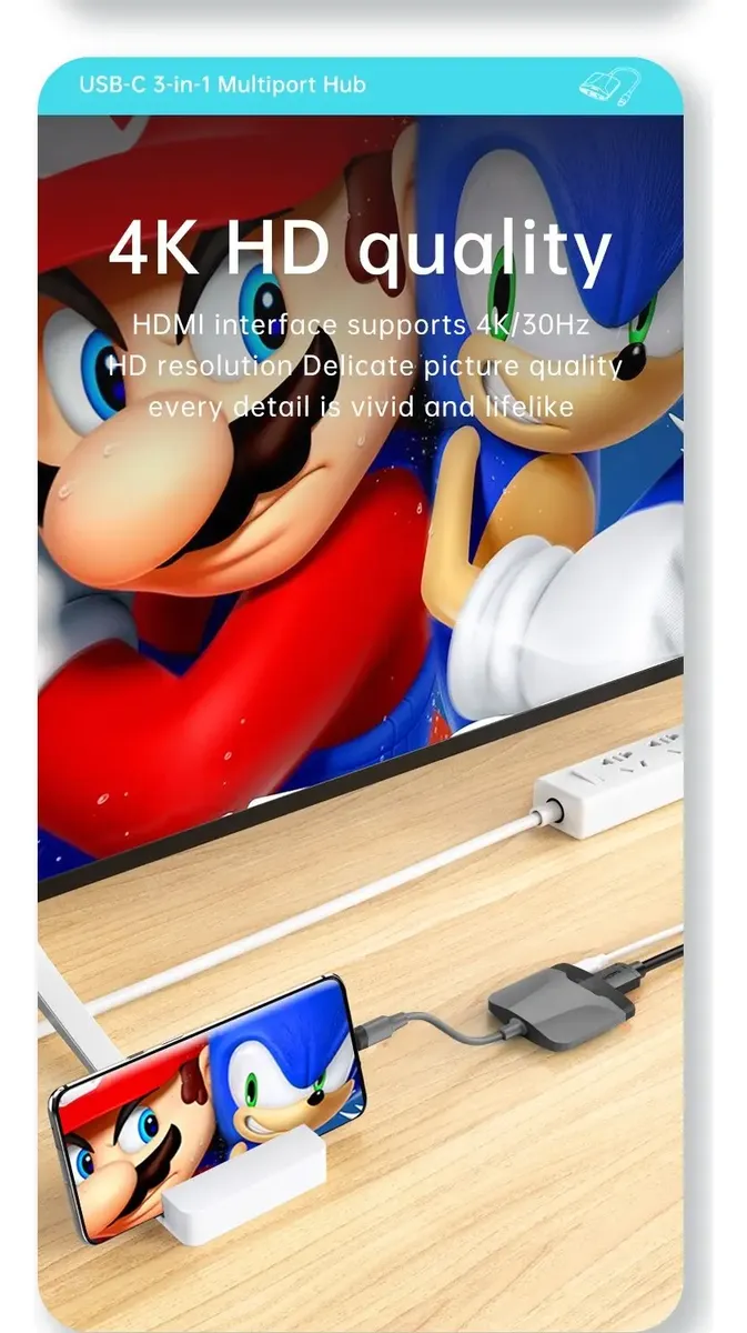 Adaptador O Hub Dock Hdmi 4k Nintendo Switch - Imagen 5