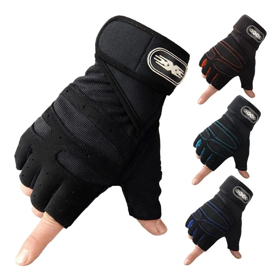 Guantes Deportivos Medio Dedo Antideslizantes Fitness Gimnasio