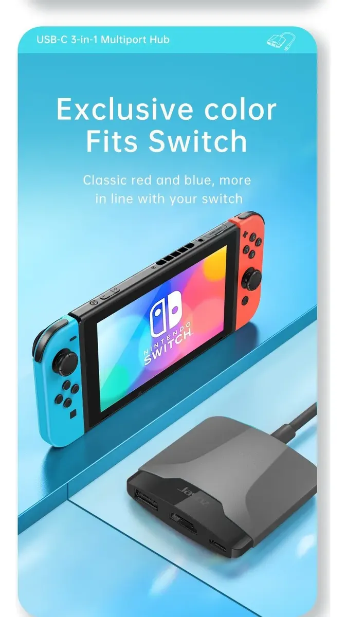 Adaptador O Hub Dock Hdmi 4k Nintendo Switch - Imagen 3