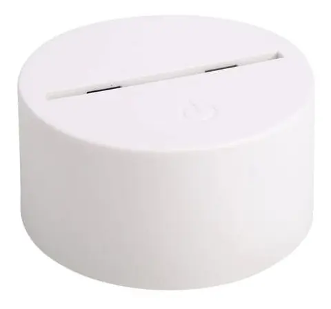 Base Lampara Aviso 3d Tactil Blanca Blanco - Imagen 2