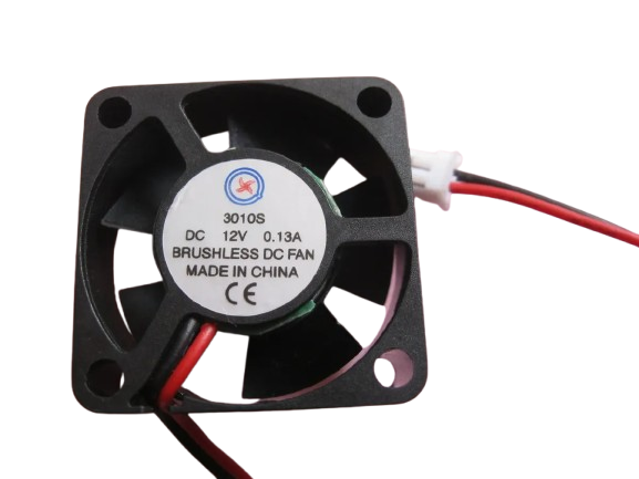 Mini Ventilador Cooler 3010 12V DC 30x30x10mm 2 Pines para Refrigeración Electrónica - Imagen 2
