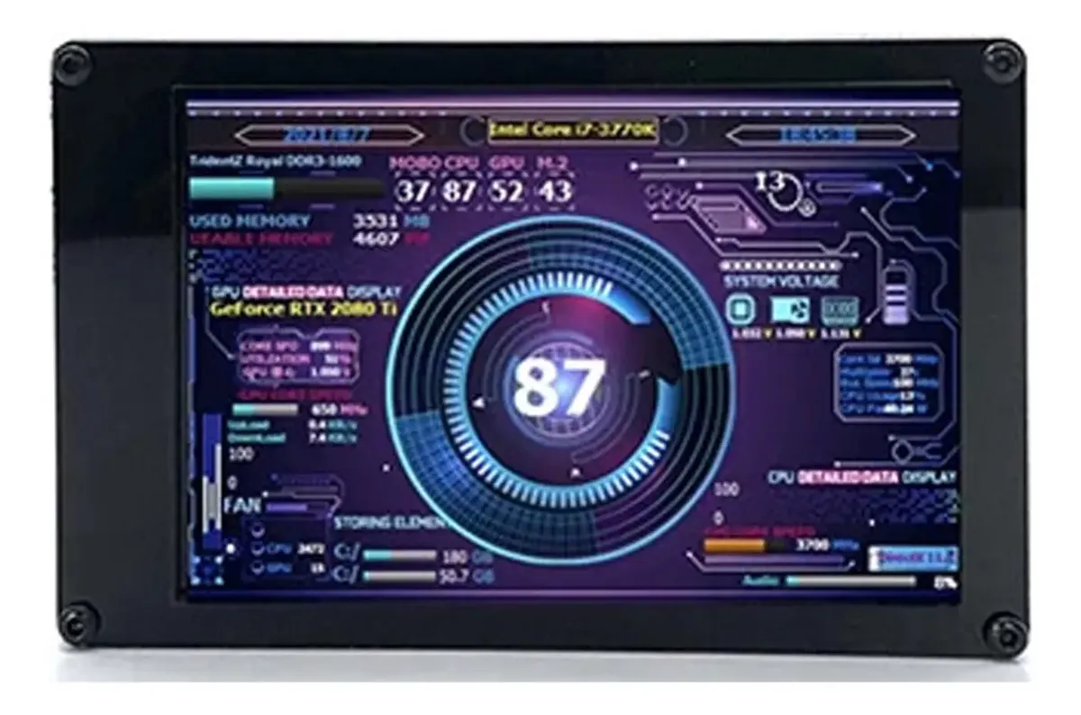 Pantalla IPS 3.5 Pulgadas USB Monitor CPU GPU RAM PC 320x480