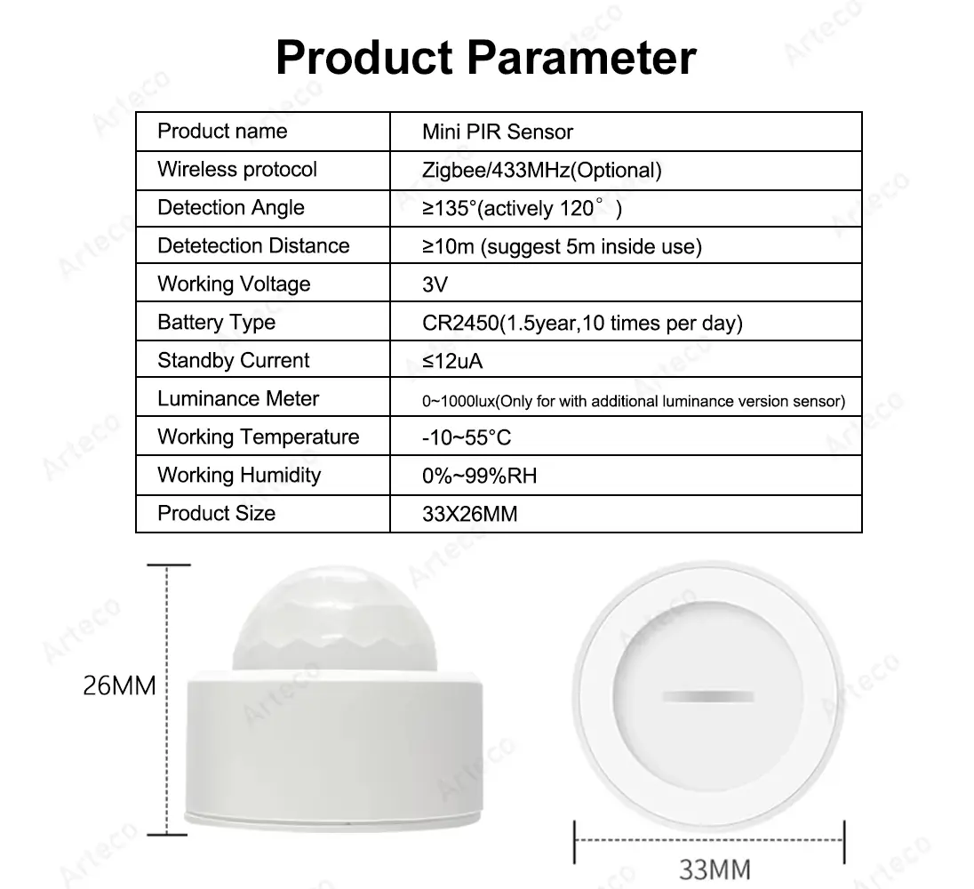Sensor De Movimiento Zigbee 3,0 Blanco - Imagen 3