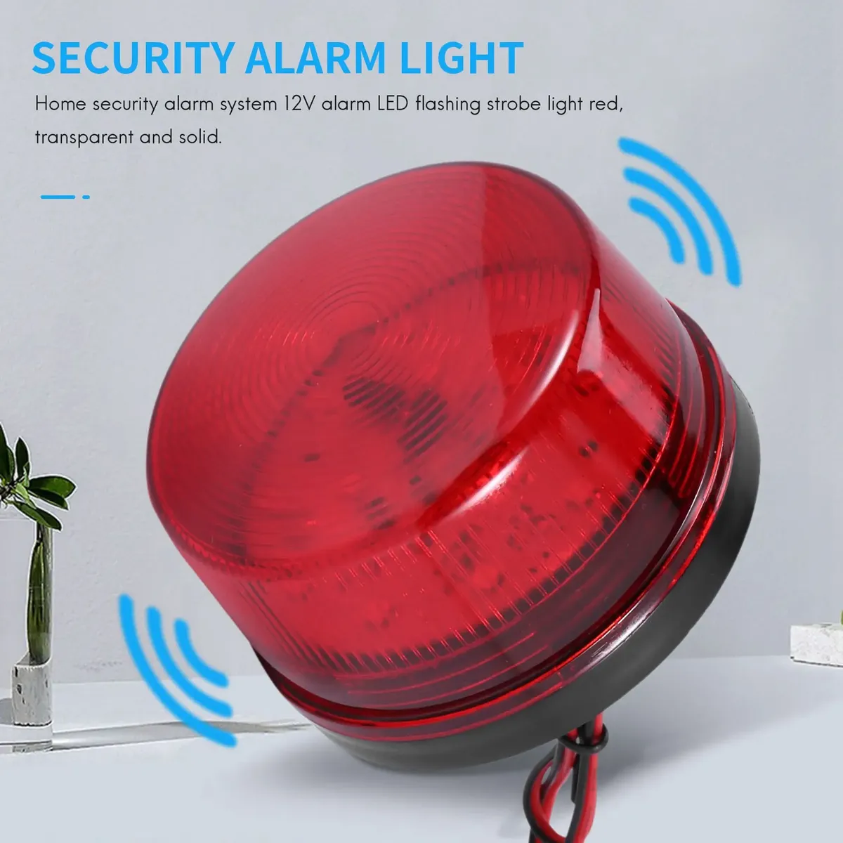 Luz LED Estroboscópica Roja 12V DC para Alarma de Seguridad – Sin Sonido - Imagen 5