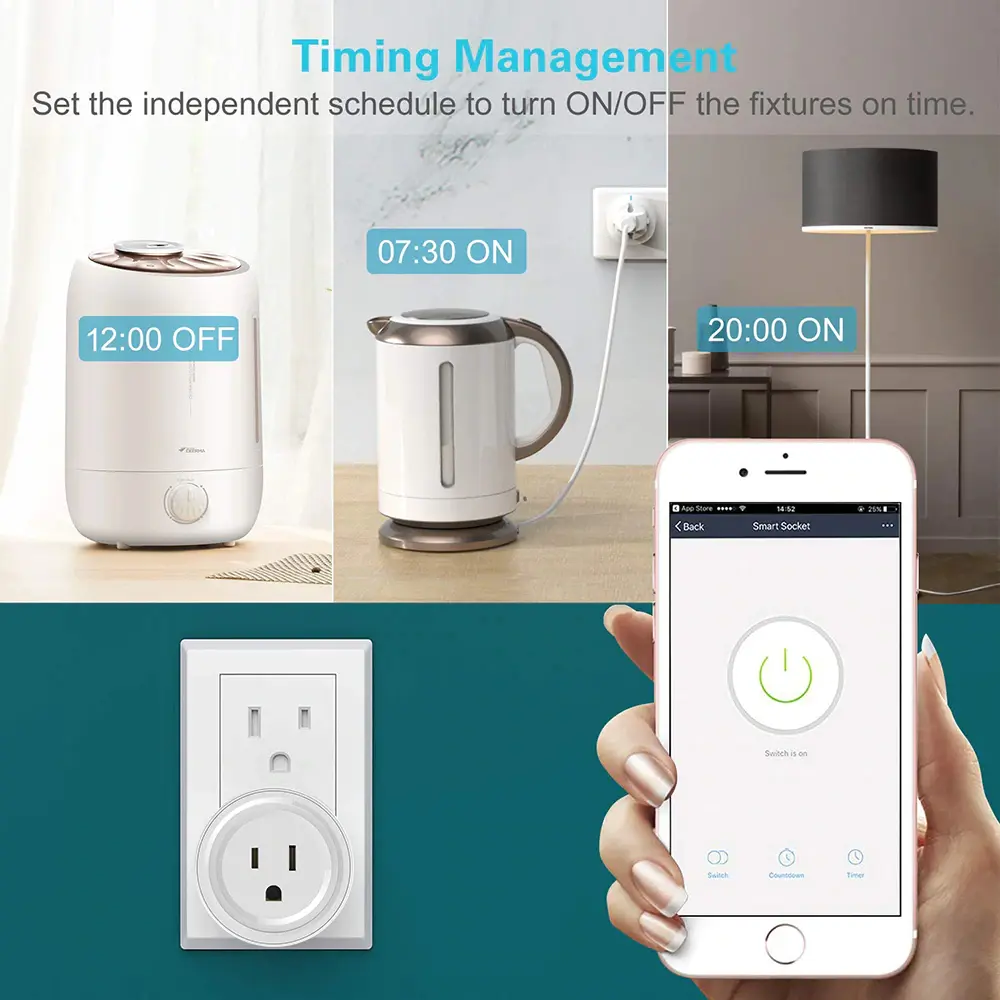 Tomacorriente Domótico Tuya Wi-fi 110v Modelo Tuya Blanco - Imagen 6