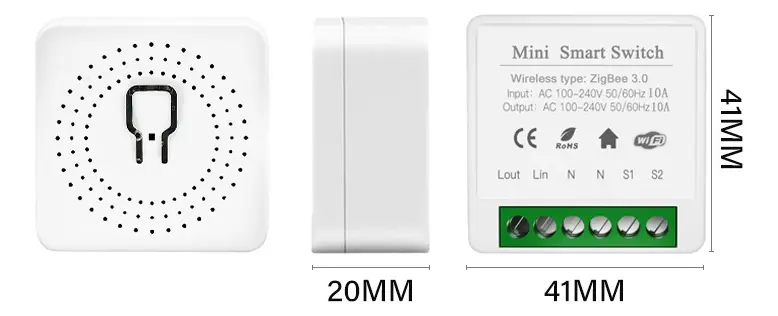 Mini Interruptor Zigbee 3.0 16a - Imagen 2