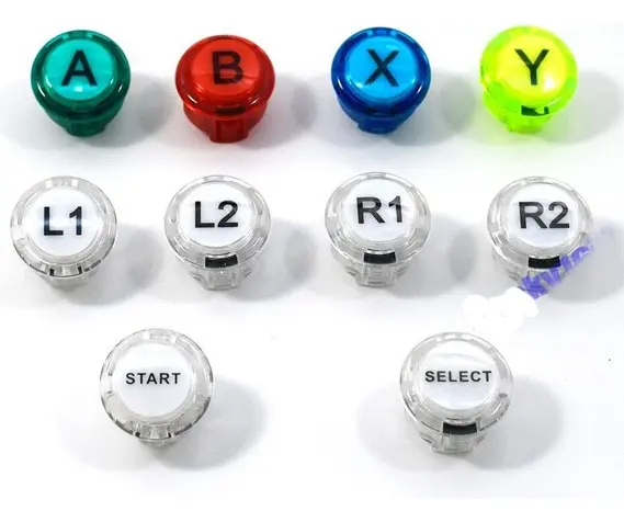 Kit De Piezas Arcade Oem - 10 Botones Para Arcade