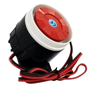 Sirena de Alarma 12V DC 105dB Cableada Antirrobo para Hogar y Negocio