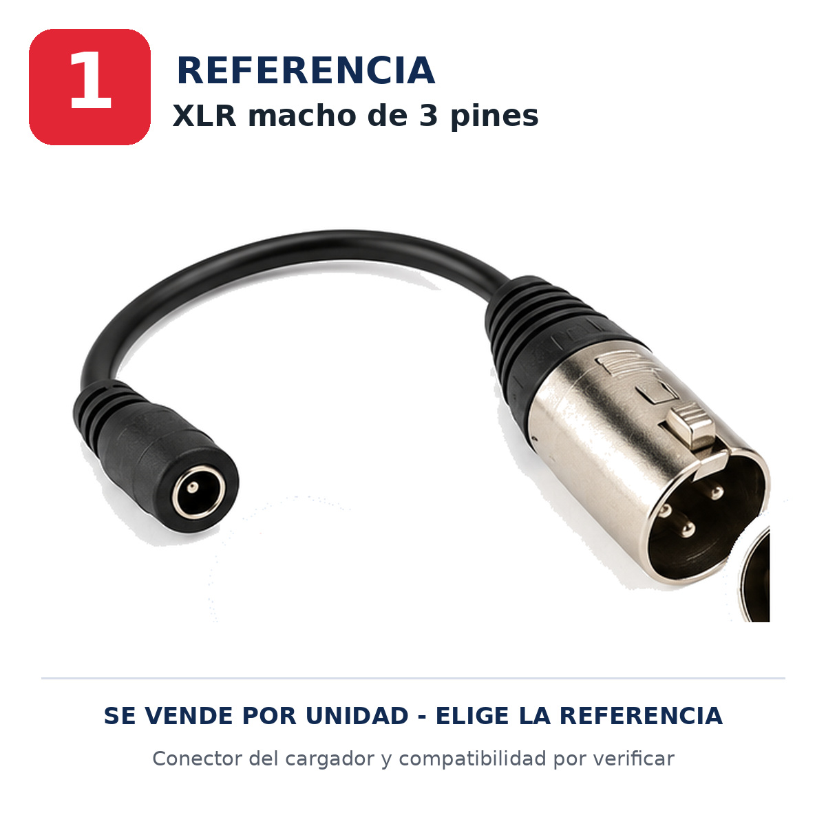 Terminal Adaptadora para Cargador de Batería de Litio – Bicicleta, Patineta y Scooter Eléctrico – Varios Conectores - Imagen 2