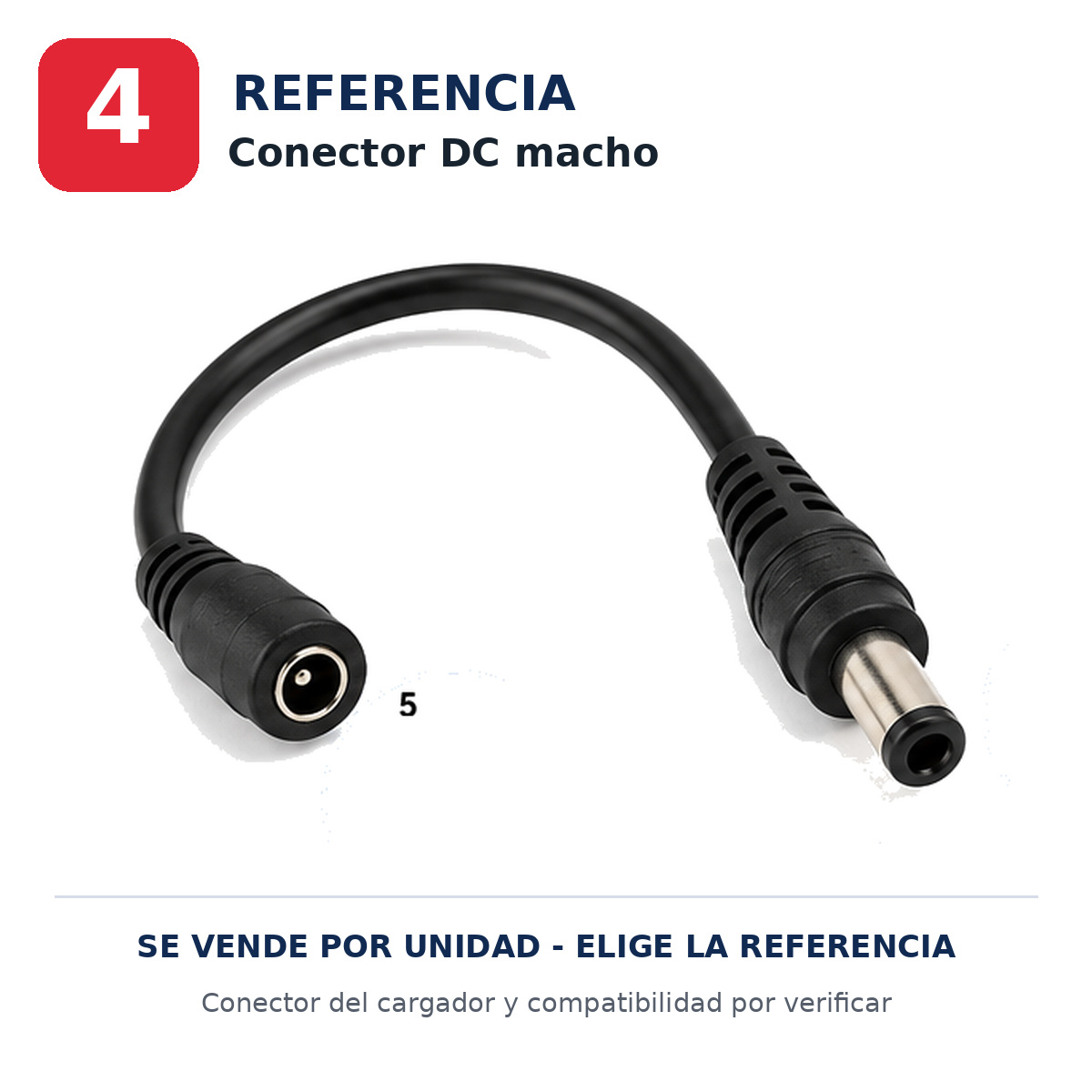 Terminal Adaptadora para Cargador de Batería de Litio – Bicicleta, Patineta y Scooter Eléctrico – Varios Conectores - Imagen 5