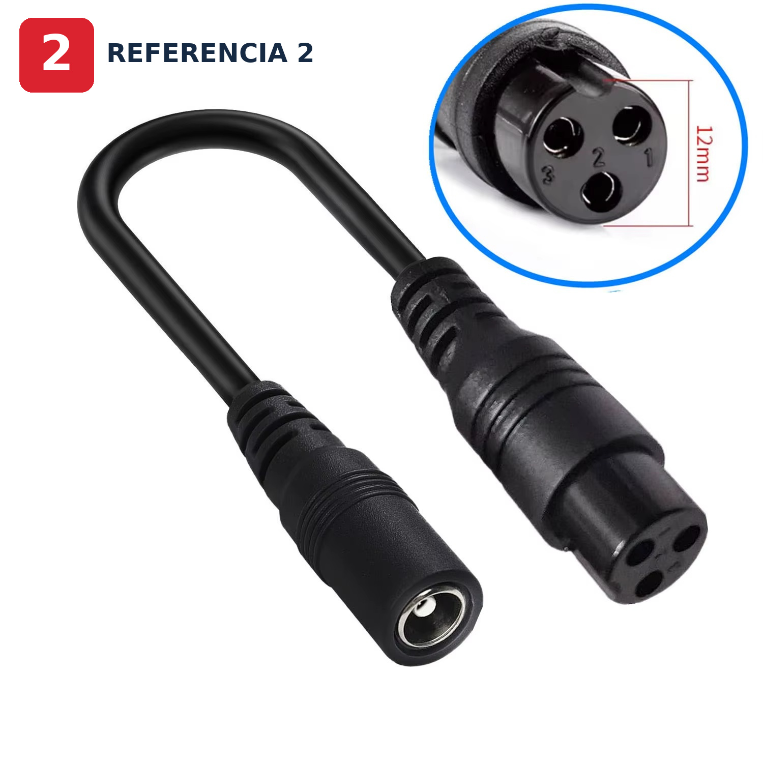 Terminal Adaptadora para Cargador de Batería de Litio – Bicicleta, Patineta y Scooter Eléctrico – Varios Conectores - Imagen 3