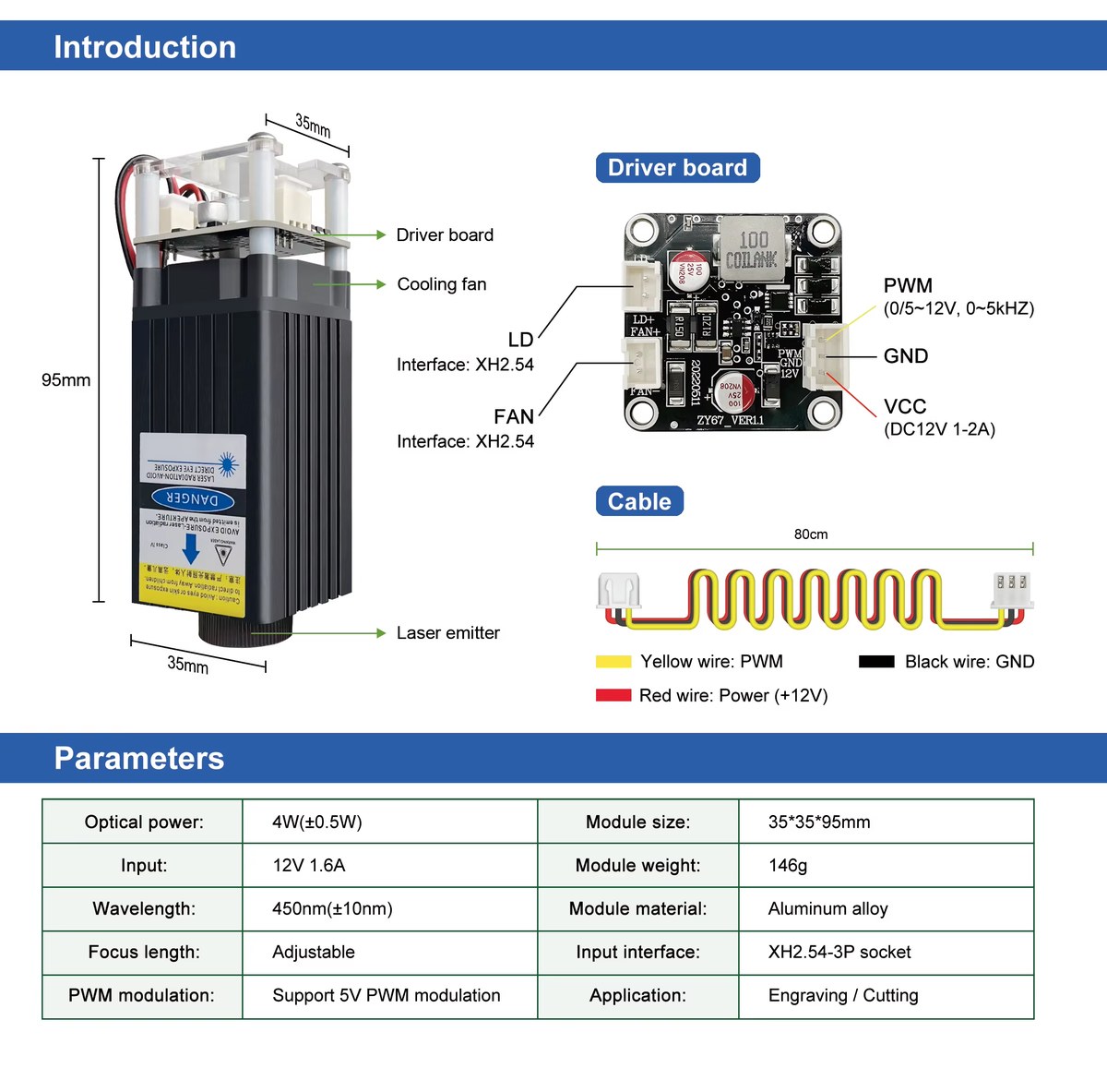 Modulo Laser D-b5500 20w - Imagen 5